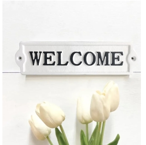 ABBOTT Cast Iron "Welcome" Sign Home Decor - Picture 13 of 15